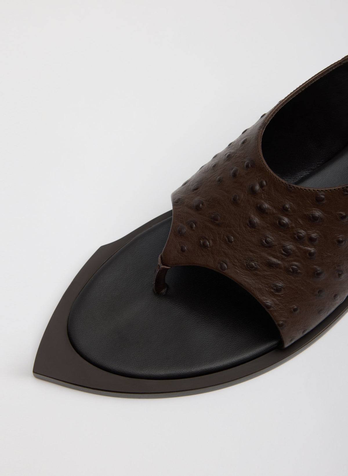Tibi Ostrich Print Gerard Sandal