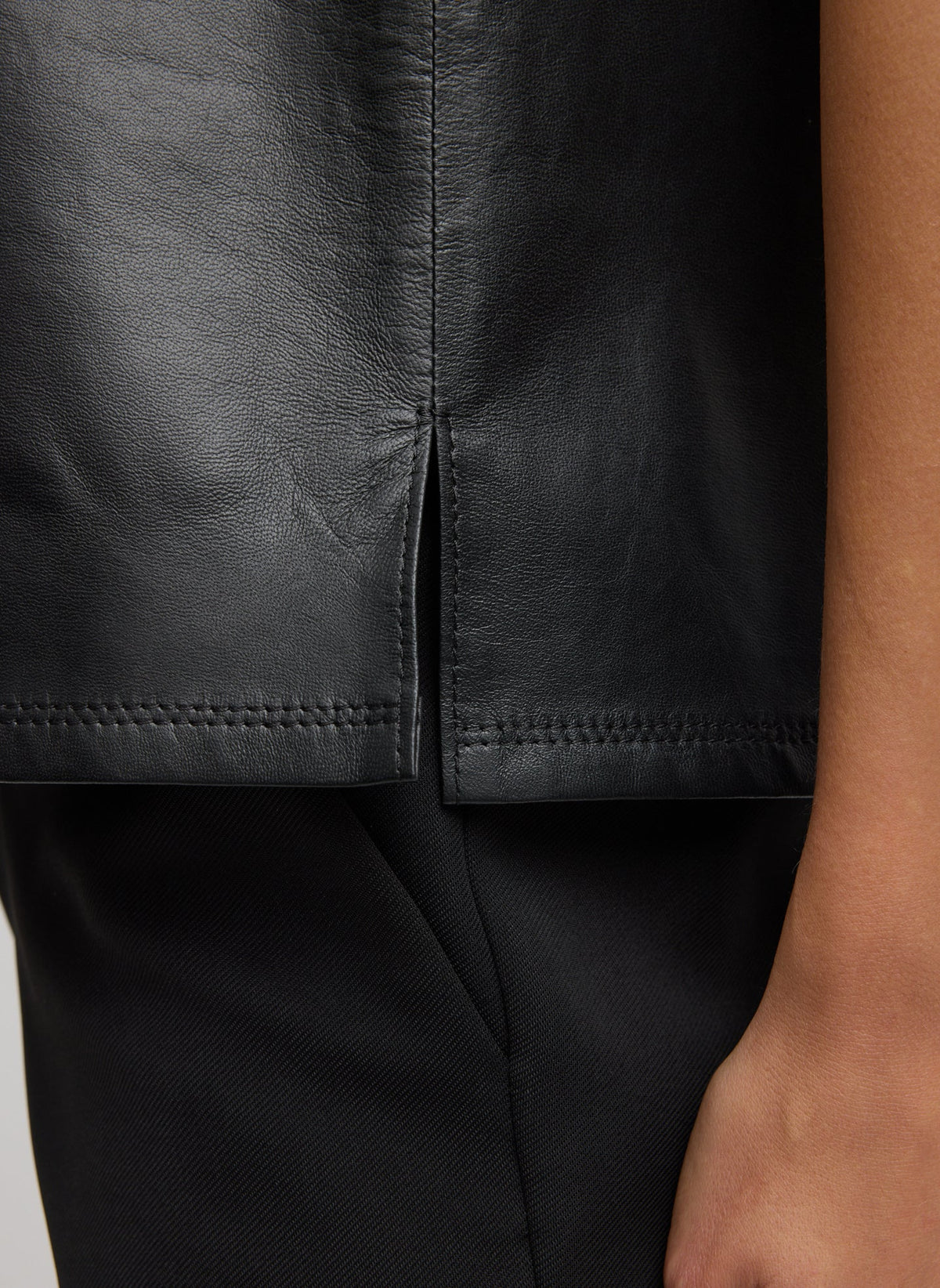 Tibi Light Weight Leather Tank Top