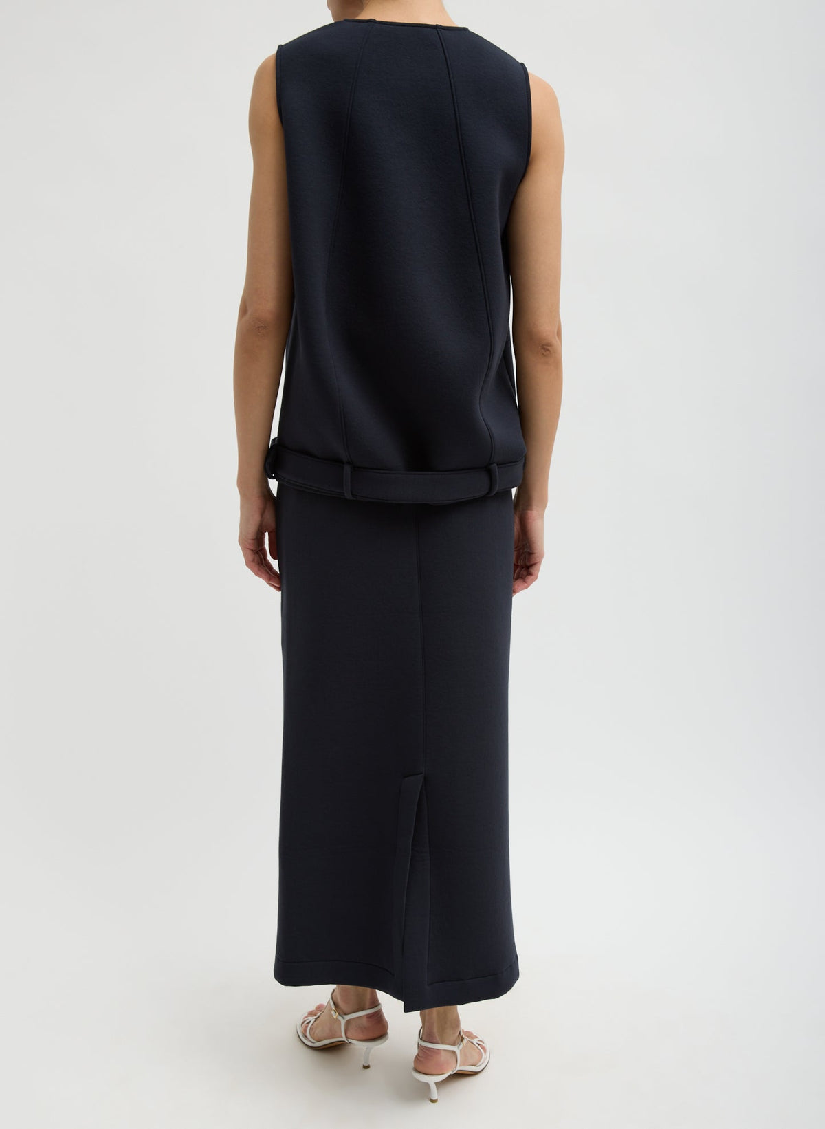 Tibi Bonded Viscose Maxi Wrap Skirt