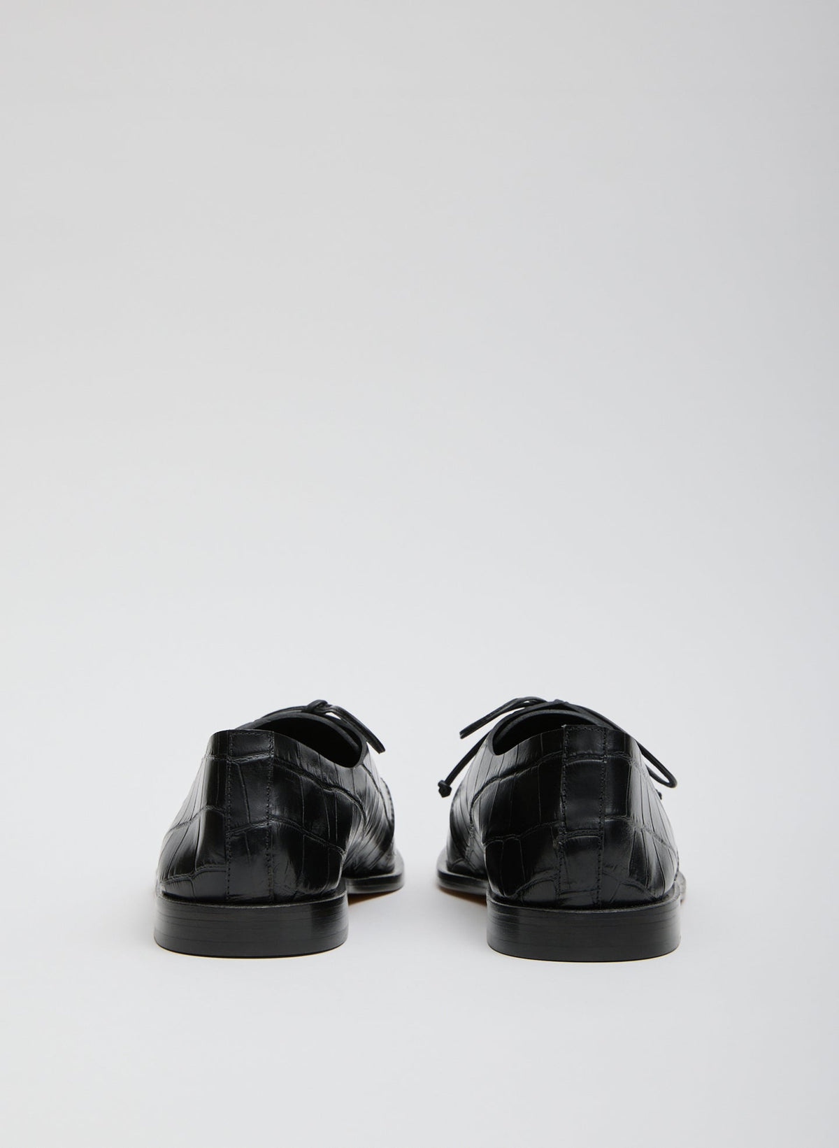 Tibi Brody Square Toe Loafer Crocodile Embossed