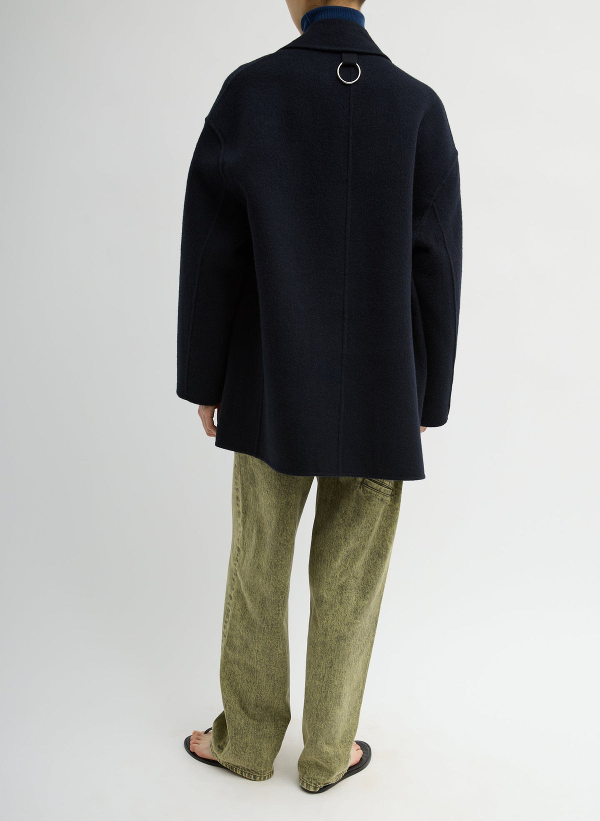 Tibi Luxe Double Faced Wool Angora Liam Blazer