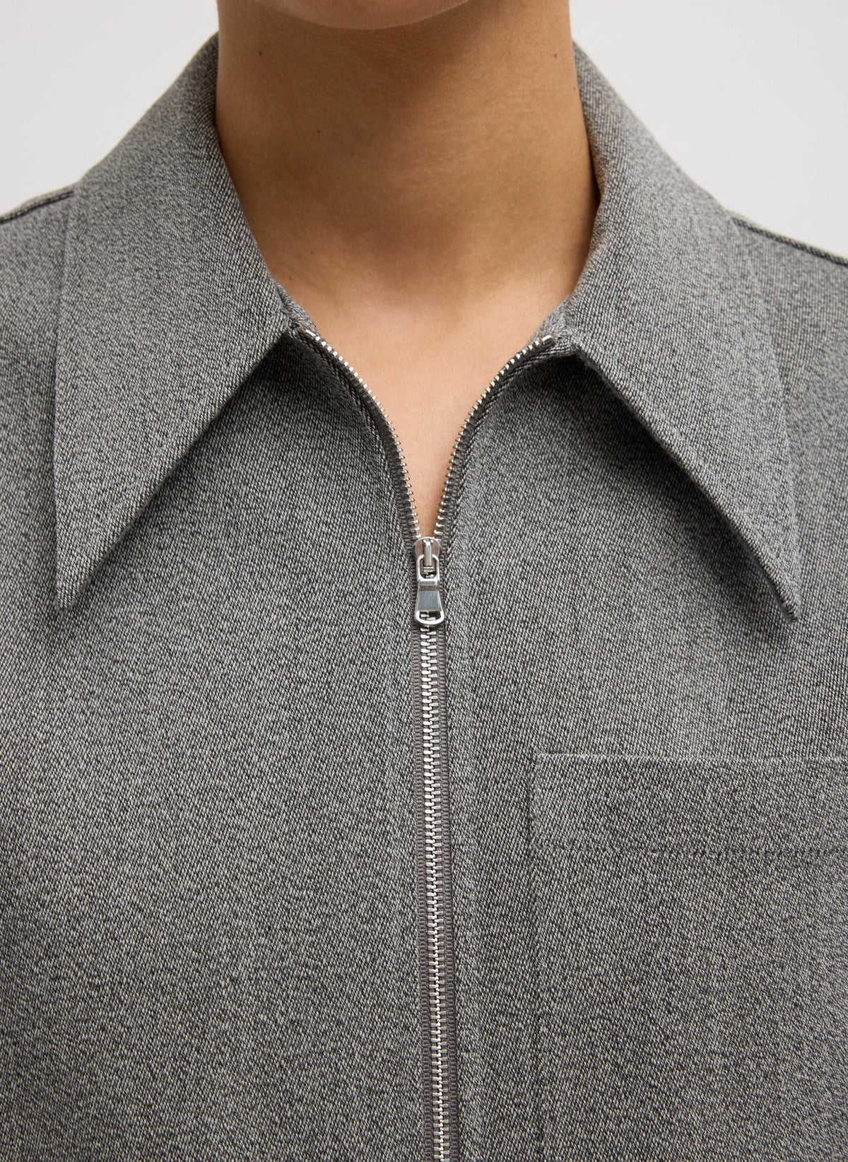 Tibi Structured Wool Zipper Jacket