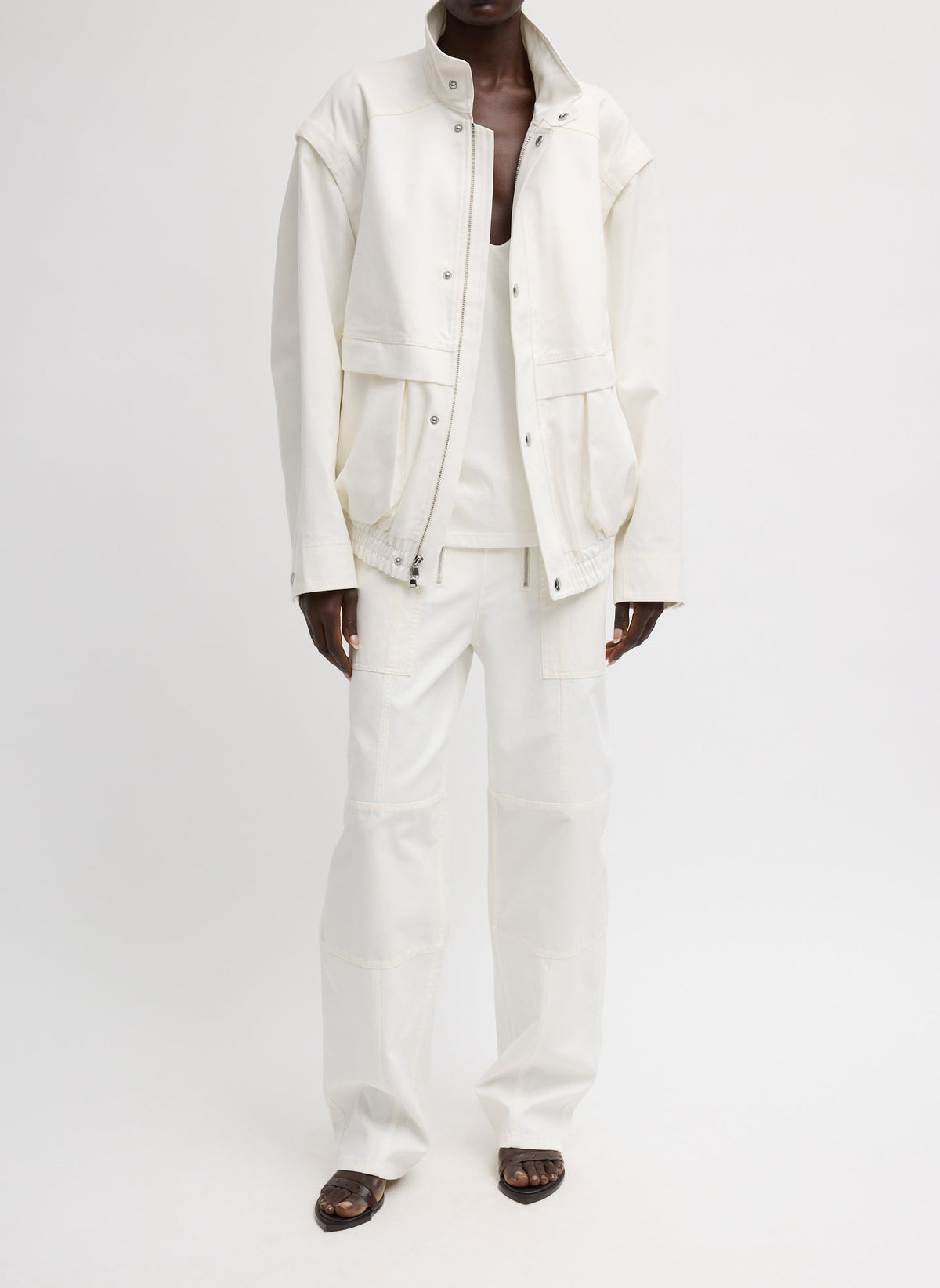 Tibi Patchwork Twill Slicker Jacket