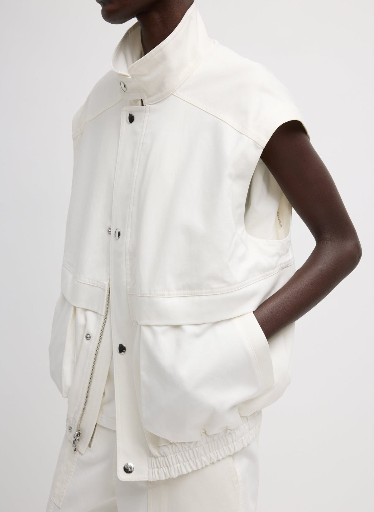 Tibi Patchwork Twill Slicker Jacket