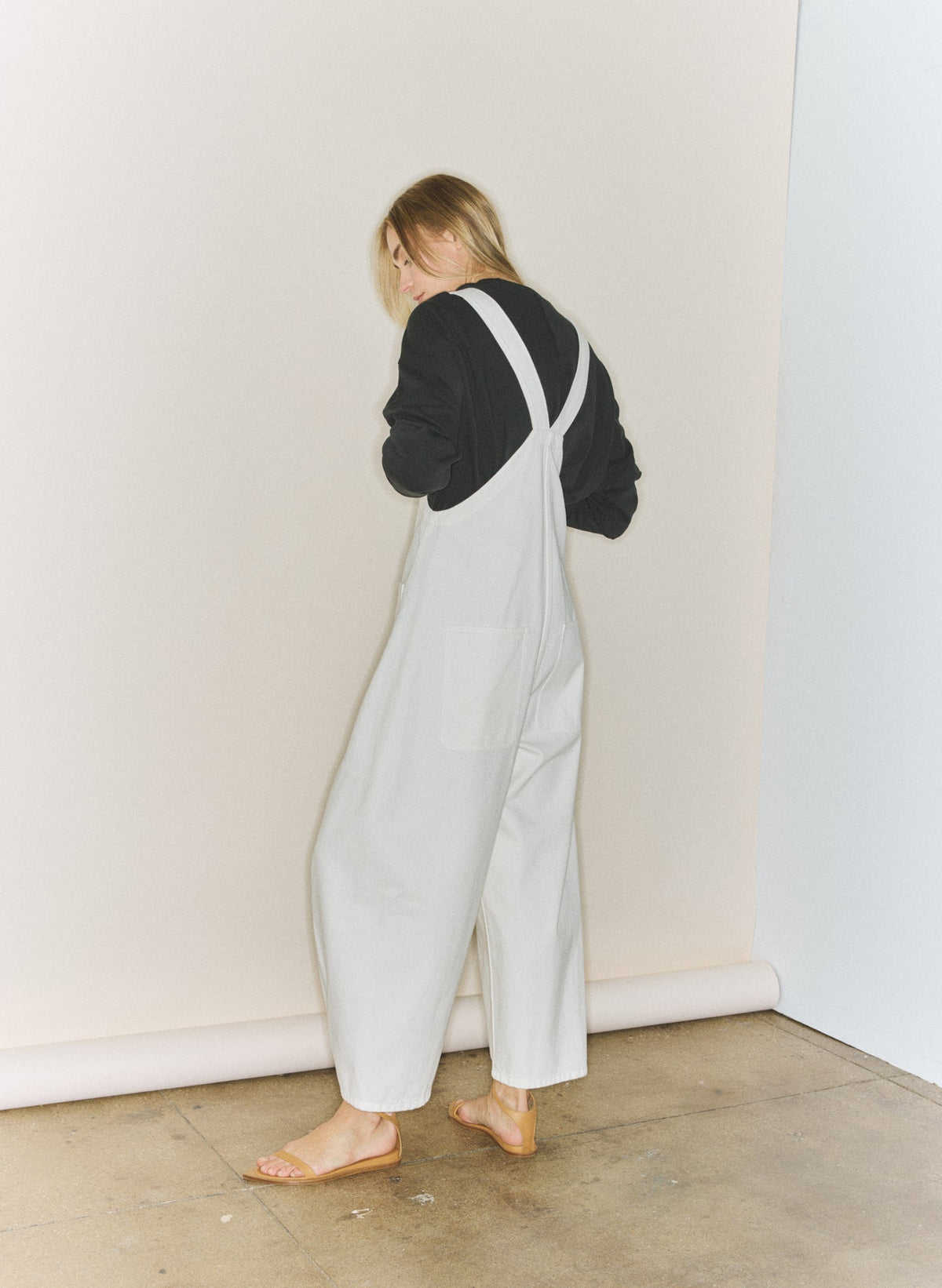 Tibi White Denim Jumpsuit