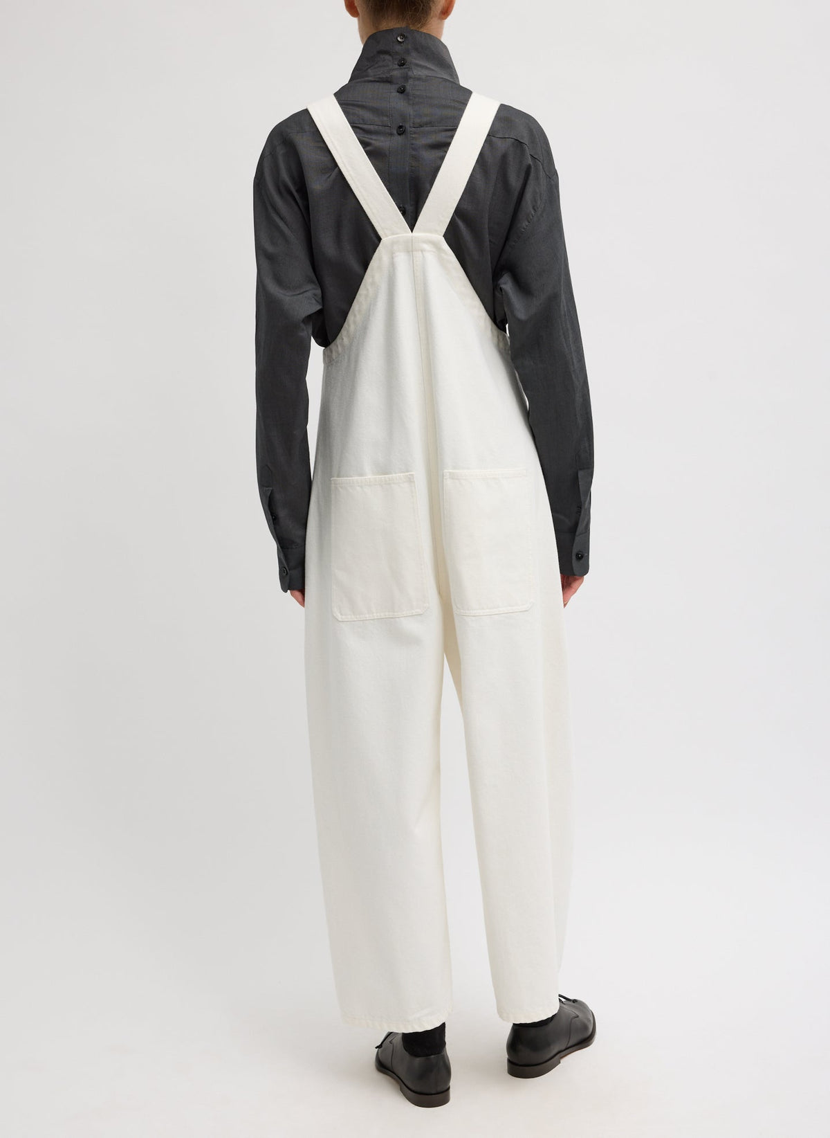 Tibi White Denim Jumpsuit