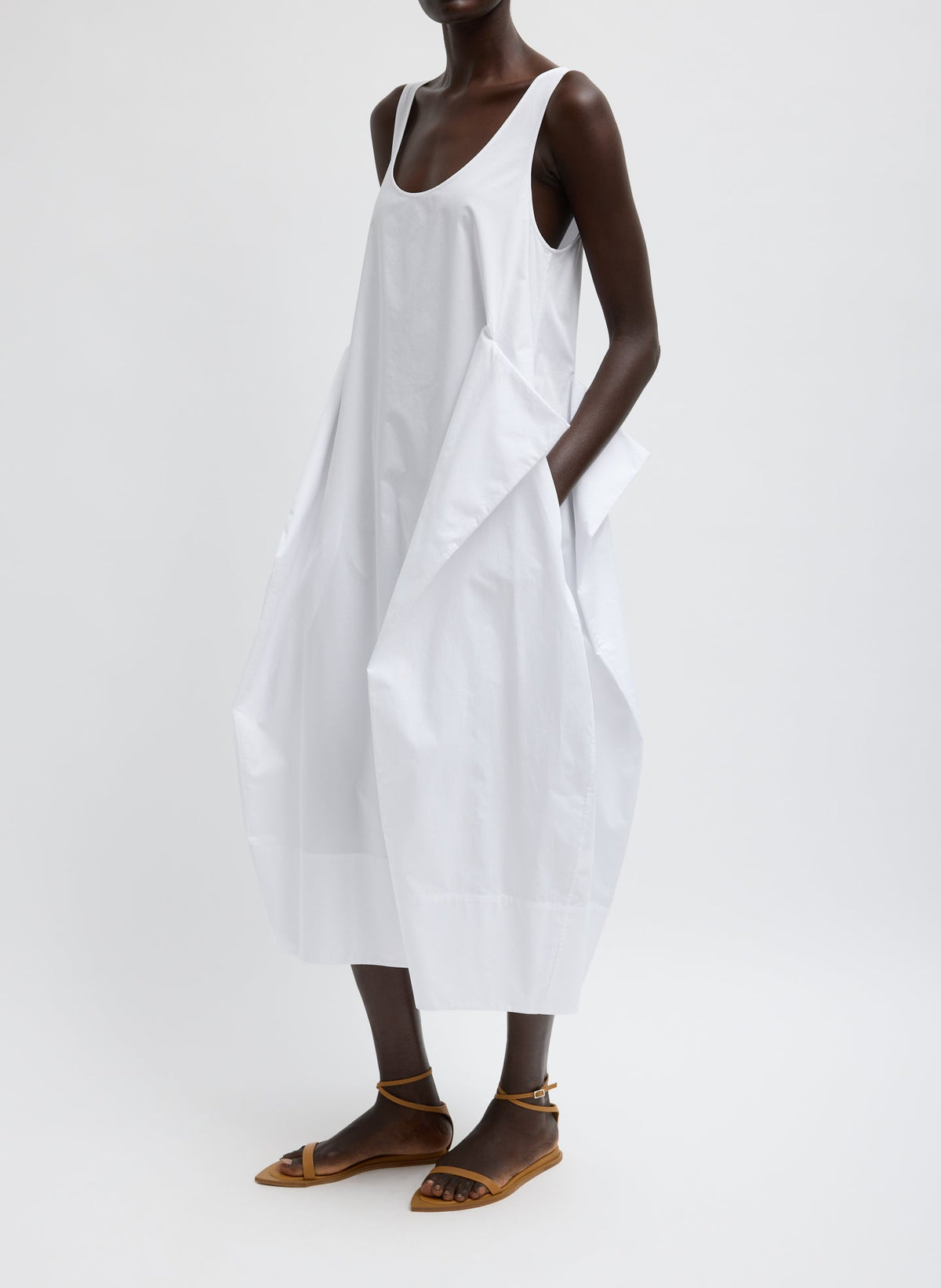 Tibi Eco Poplin Tank Dress