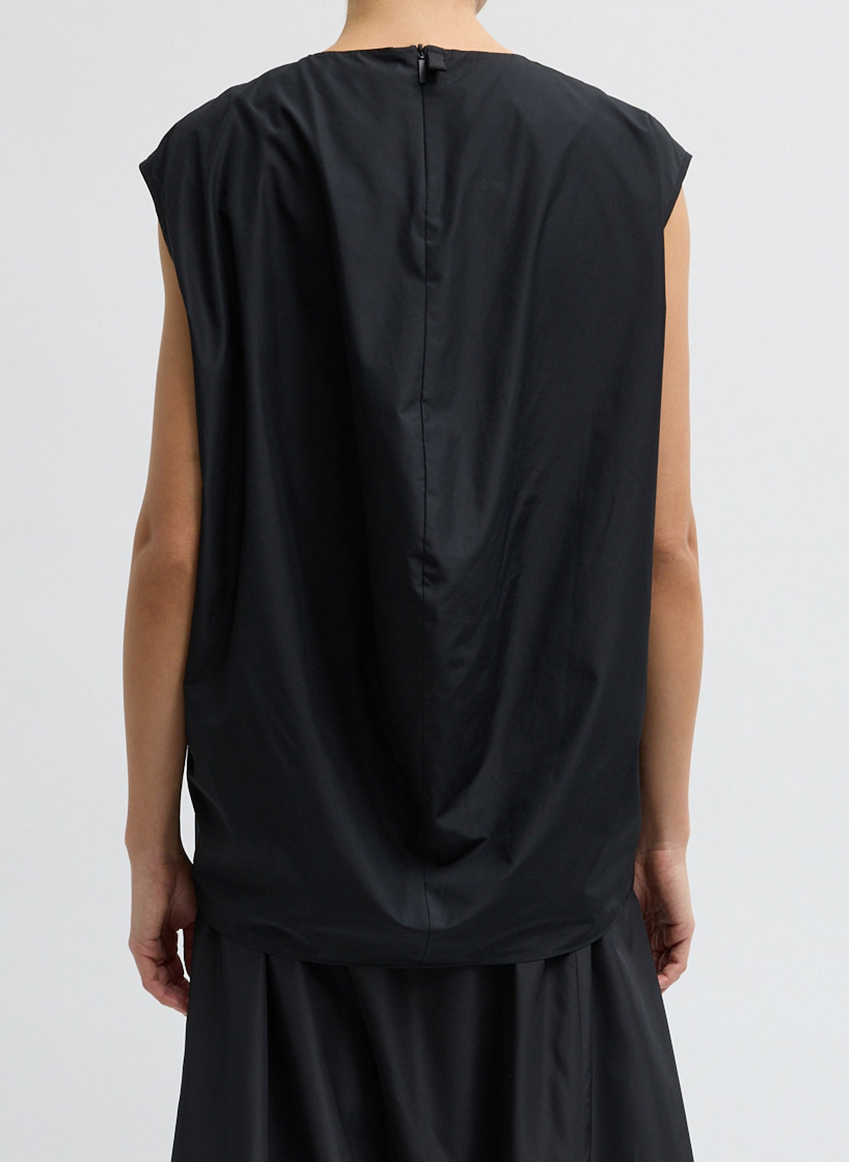 Tibi Summer Nylon Sleeveless Cocoon Top