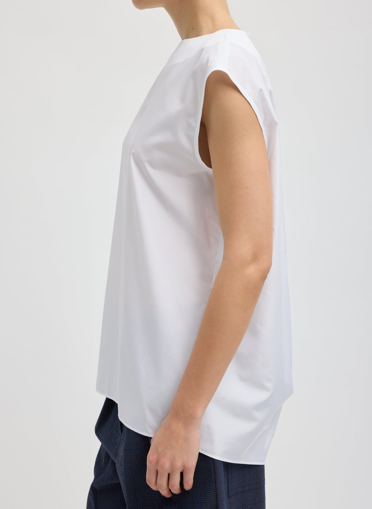 Tibi Summer Nylon Sleeveless Cocoon Top