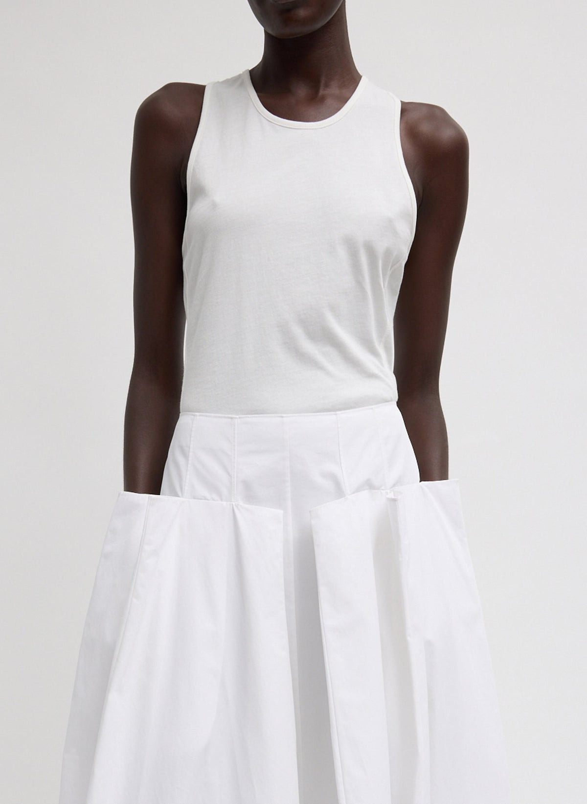 Tibi Crewneck Racerback Bodysuit
