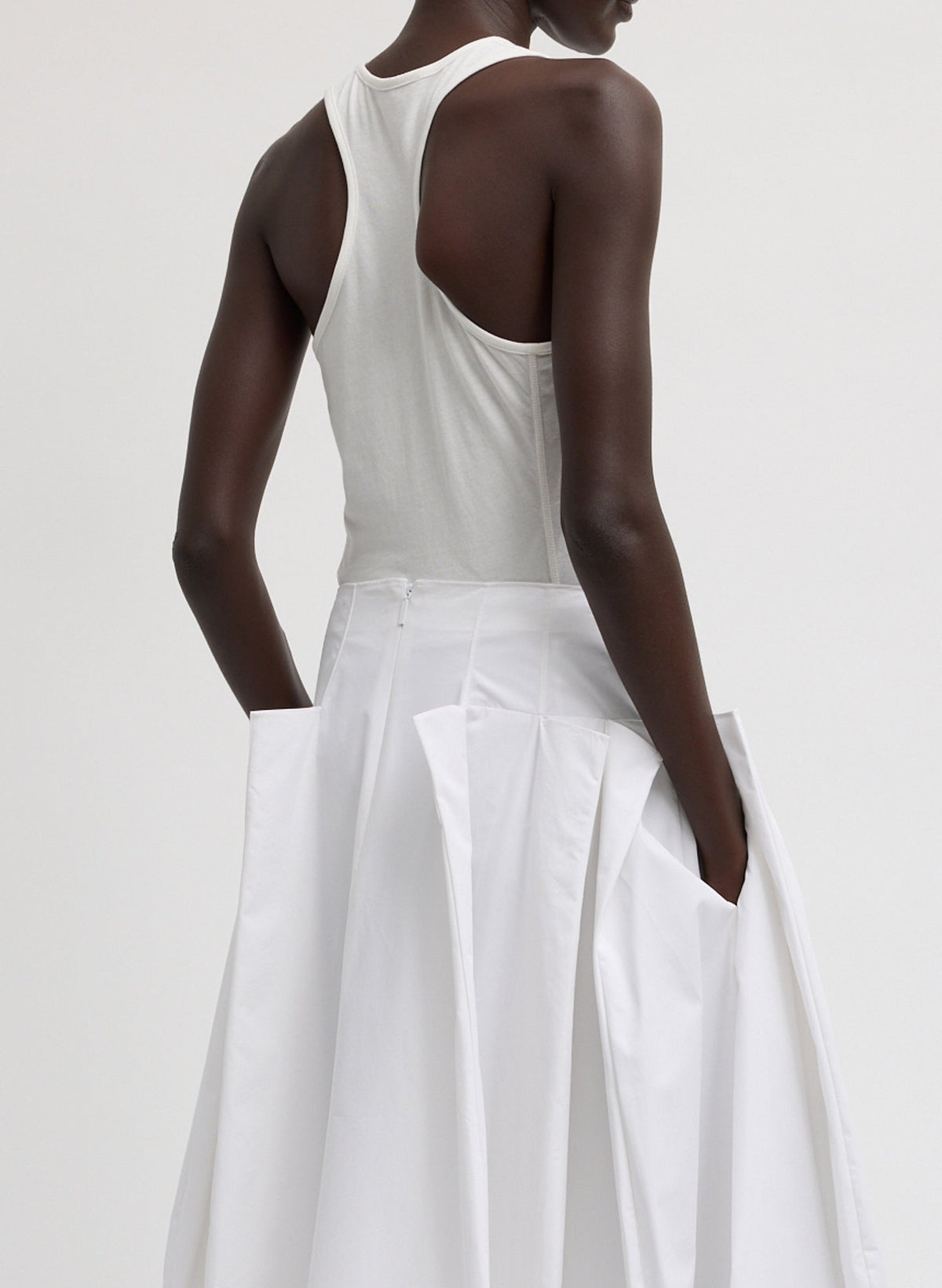 Tibi Crewneck Racerback Bodysuit