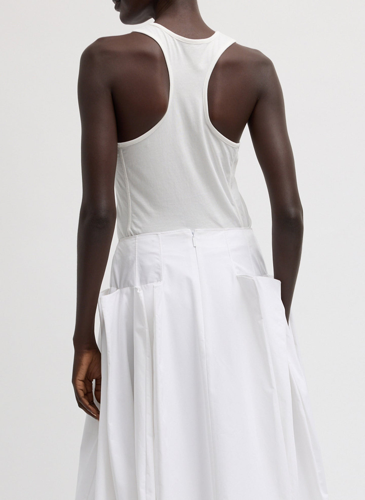 Tibi Crewneck Racerback Bodysuit