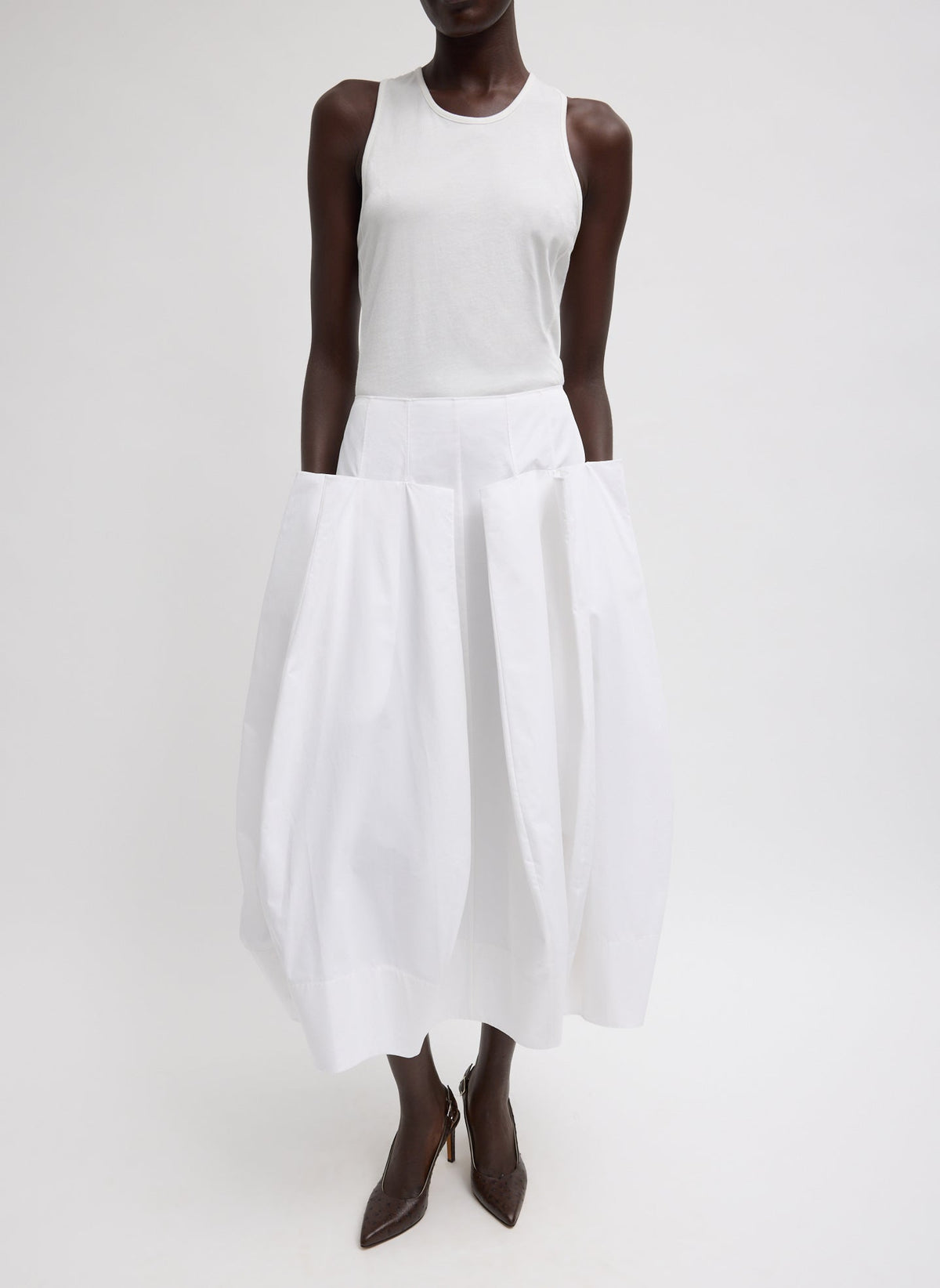 Tibi Crewneck Racerback Bodysuit