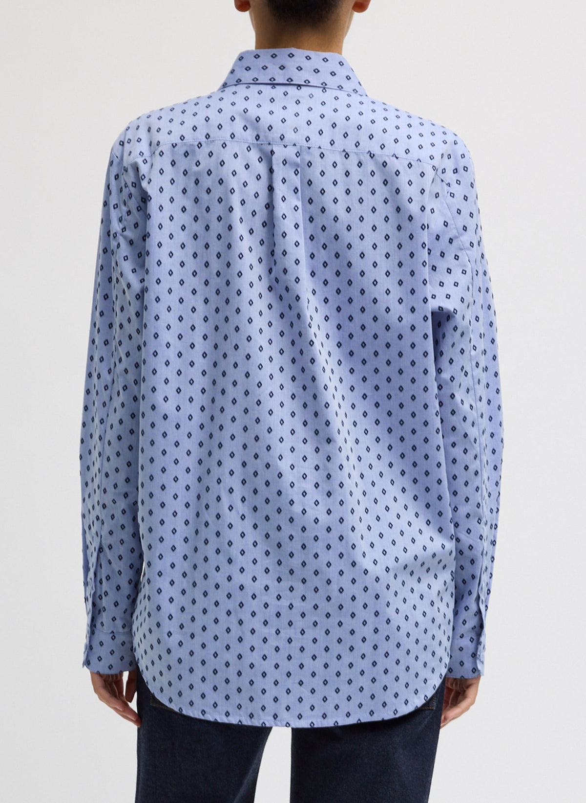 Tibi Flocked Oxford Classic Men's Shirt
