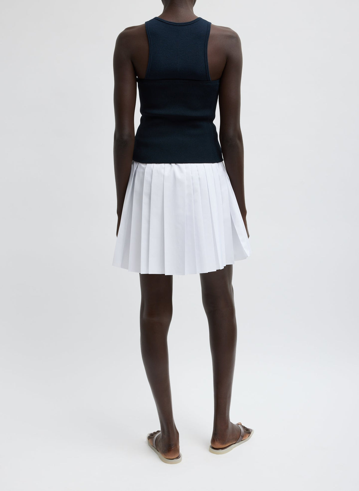 Tibi Summer Nylon Pull On Mini Skirt