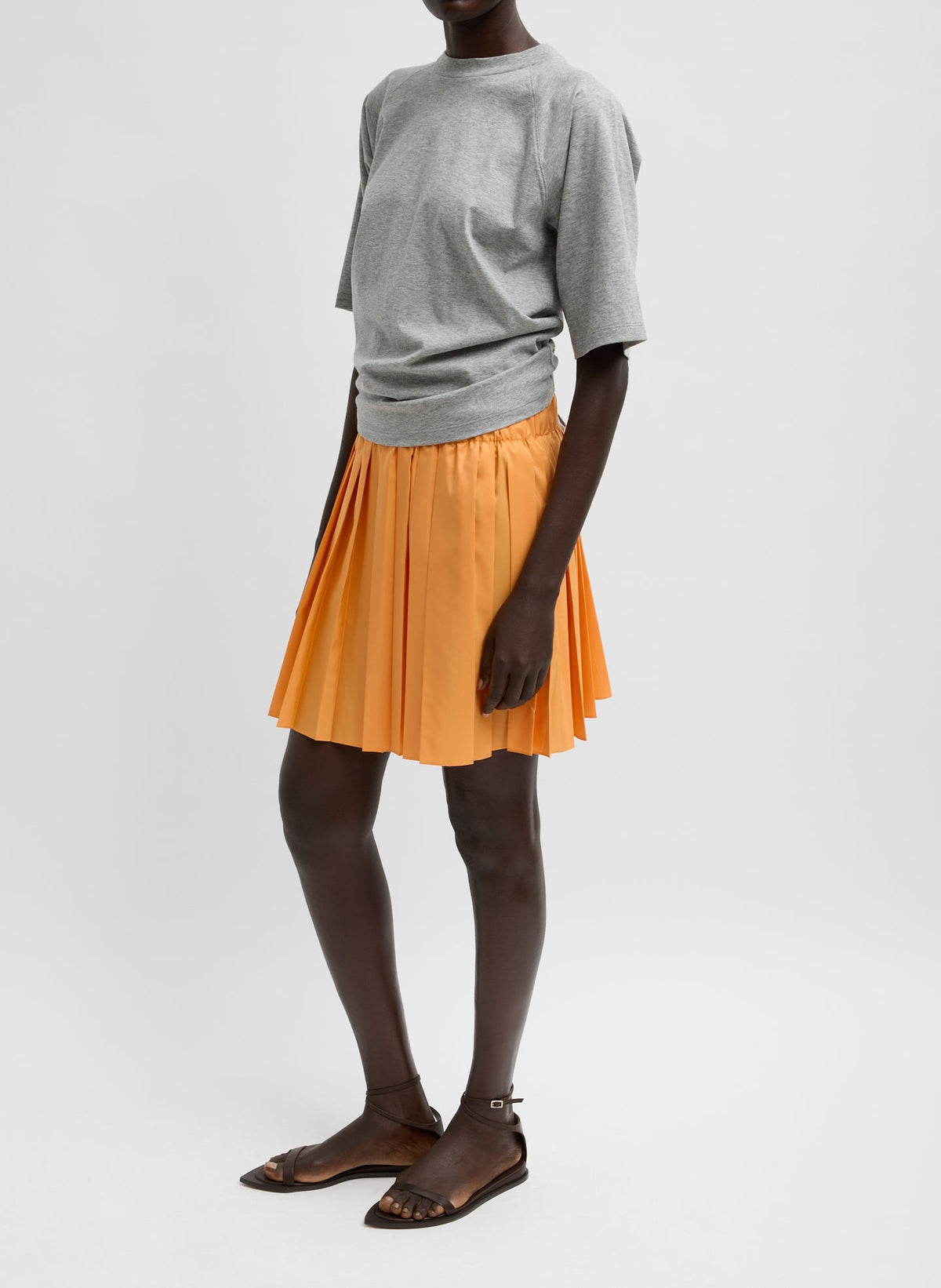 Tibi Summer Nylon Pull On Mini Skirt