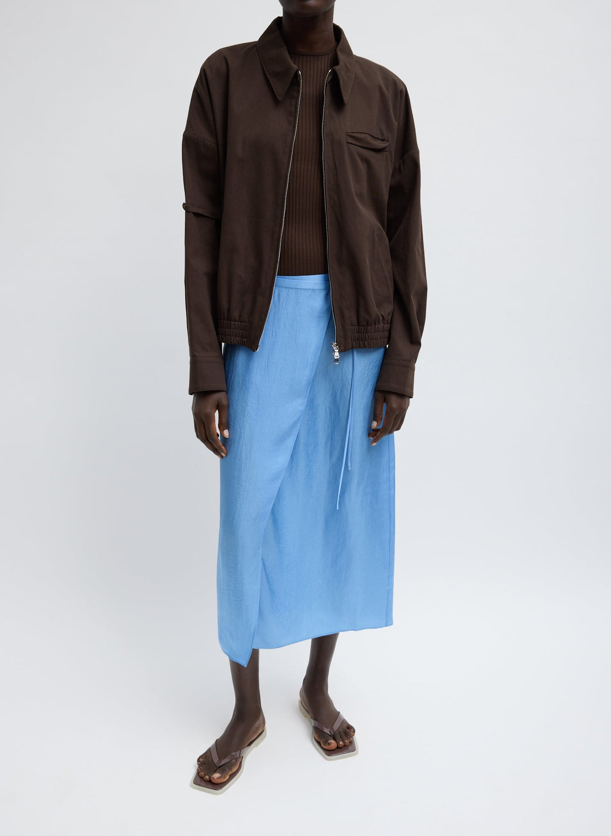 Tibi Summer Slip Wrap Skirt