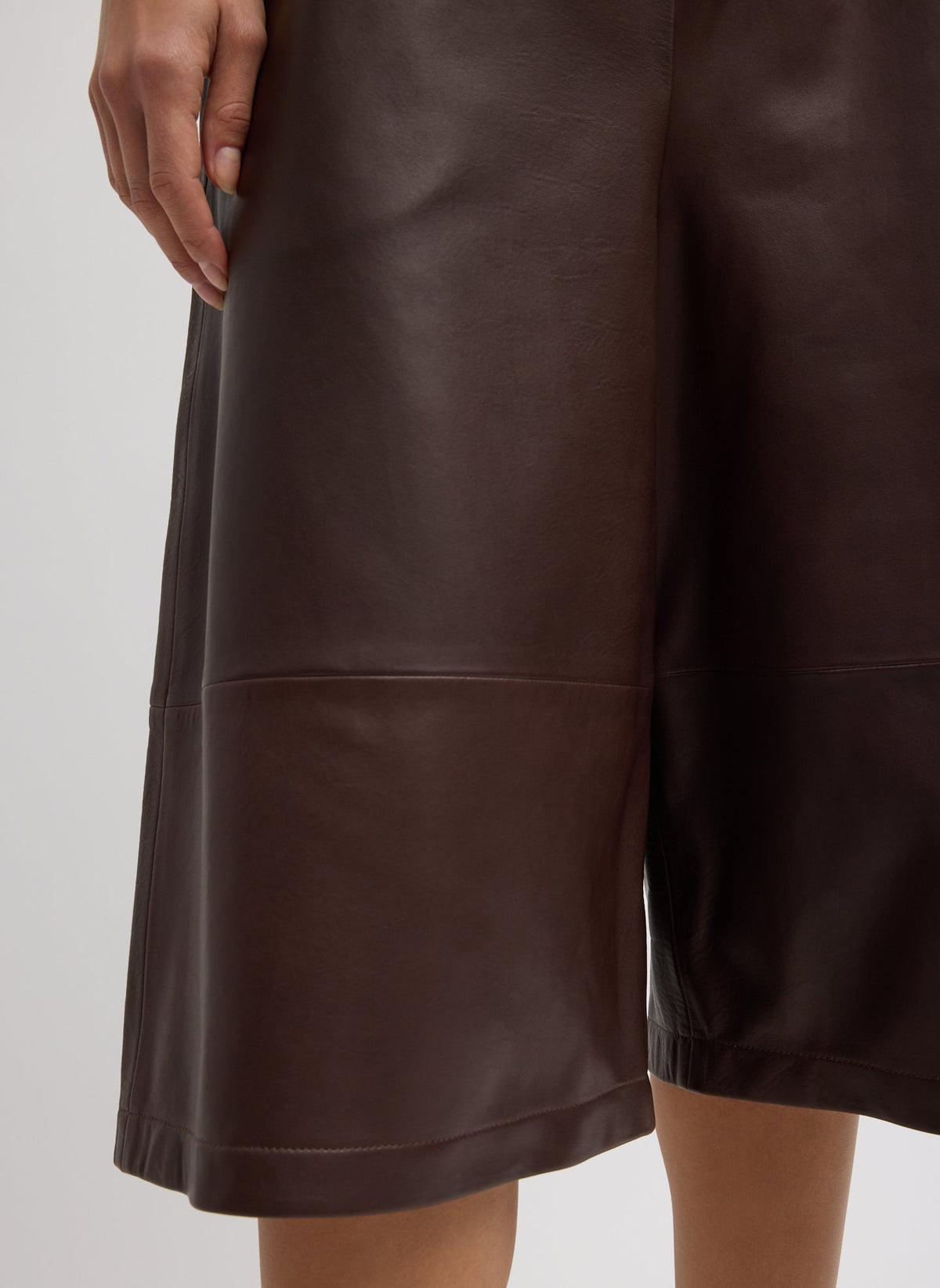 Tibi Leather Relaxed Long Short