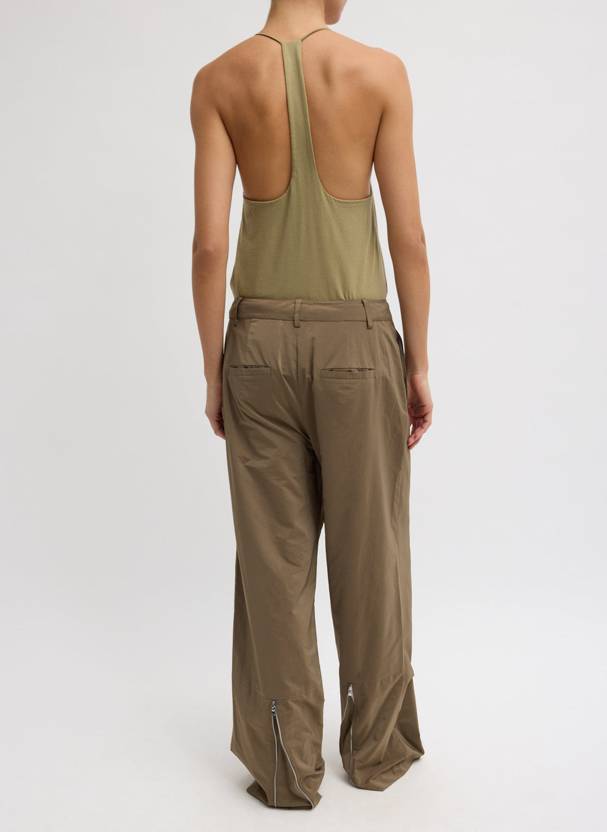 Tibi Nylon Zipper Trouser