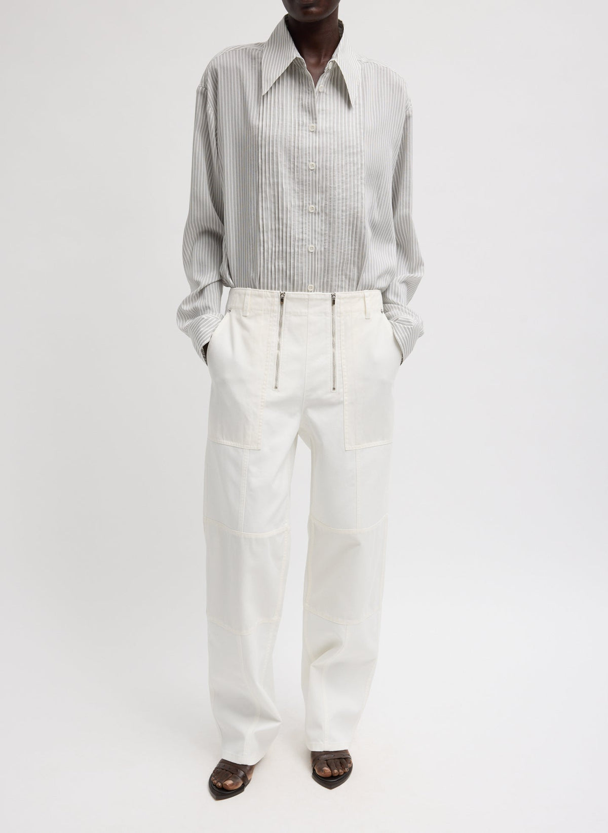 Tibi Patchwork Twill Cargo Fischer Jean
