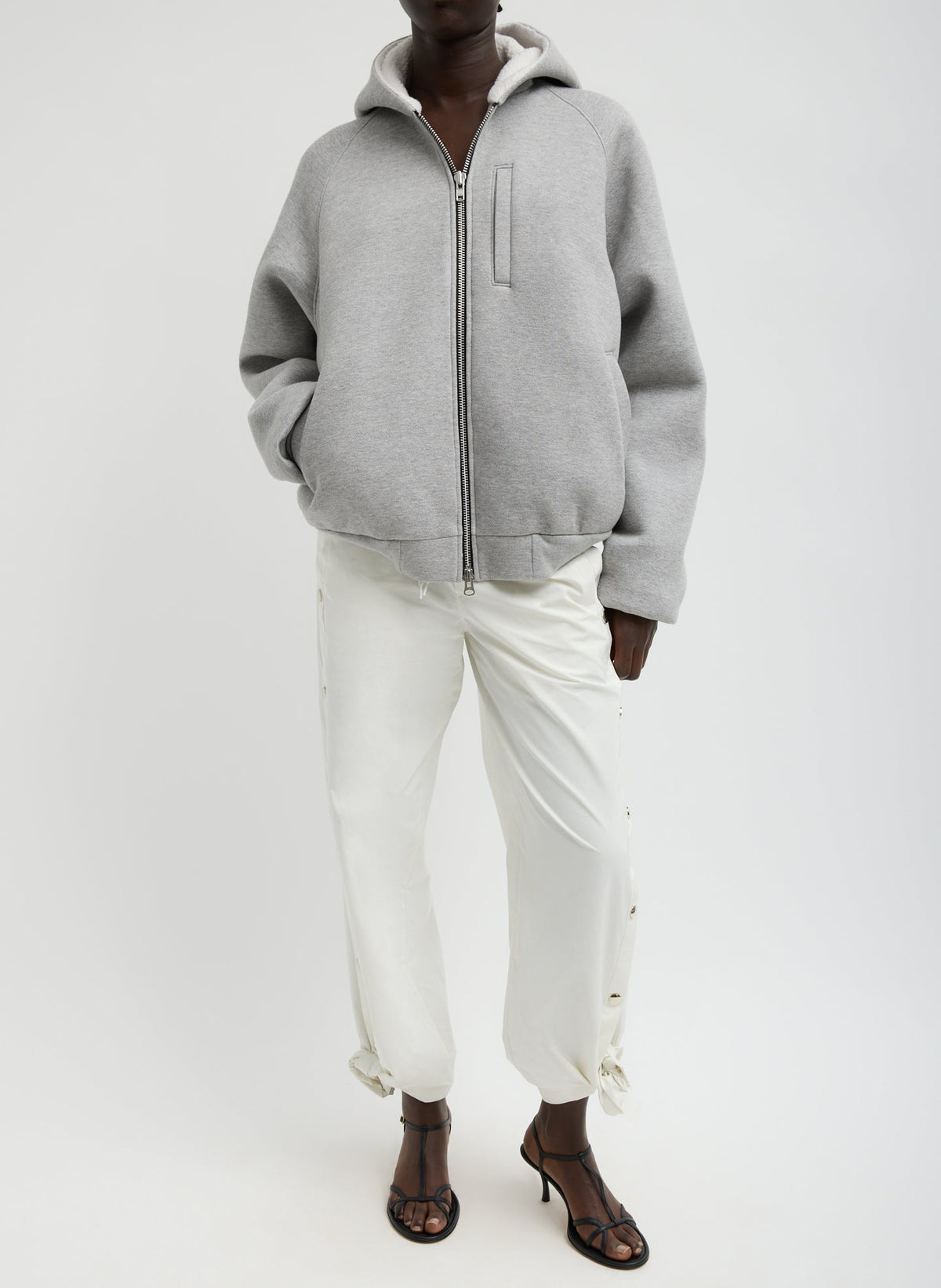 Tibi Nylon Snap Pull On Jogger