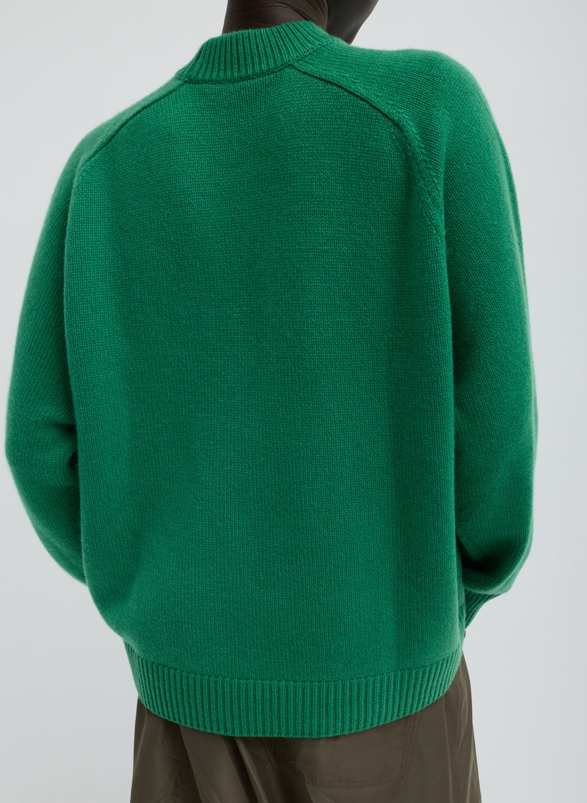 Tibi Cashmere Crewneck Oversized Pullover Sweater