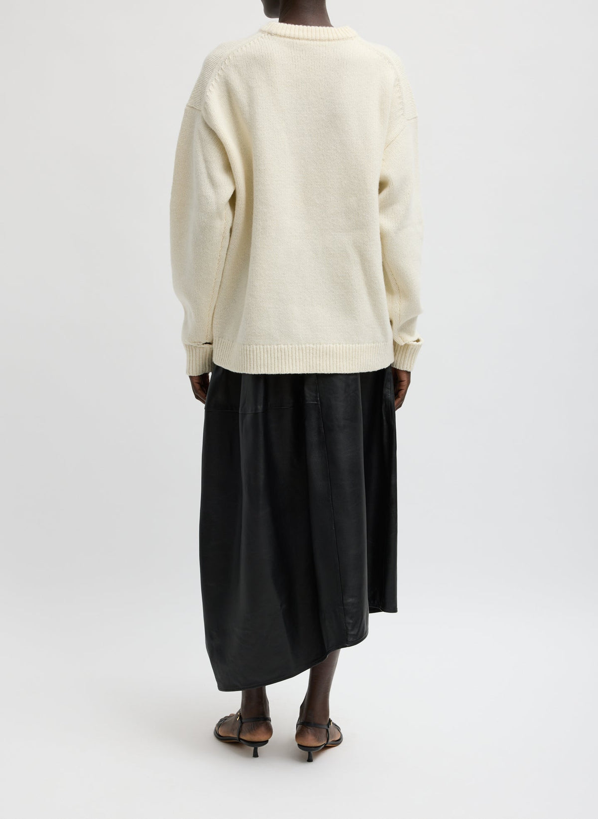 Tibi Soft Wool Ski Easy Pullover Crewneck Sweater