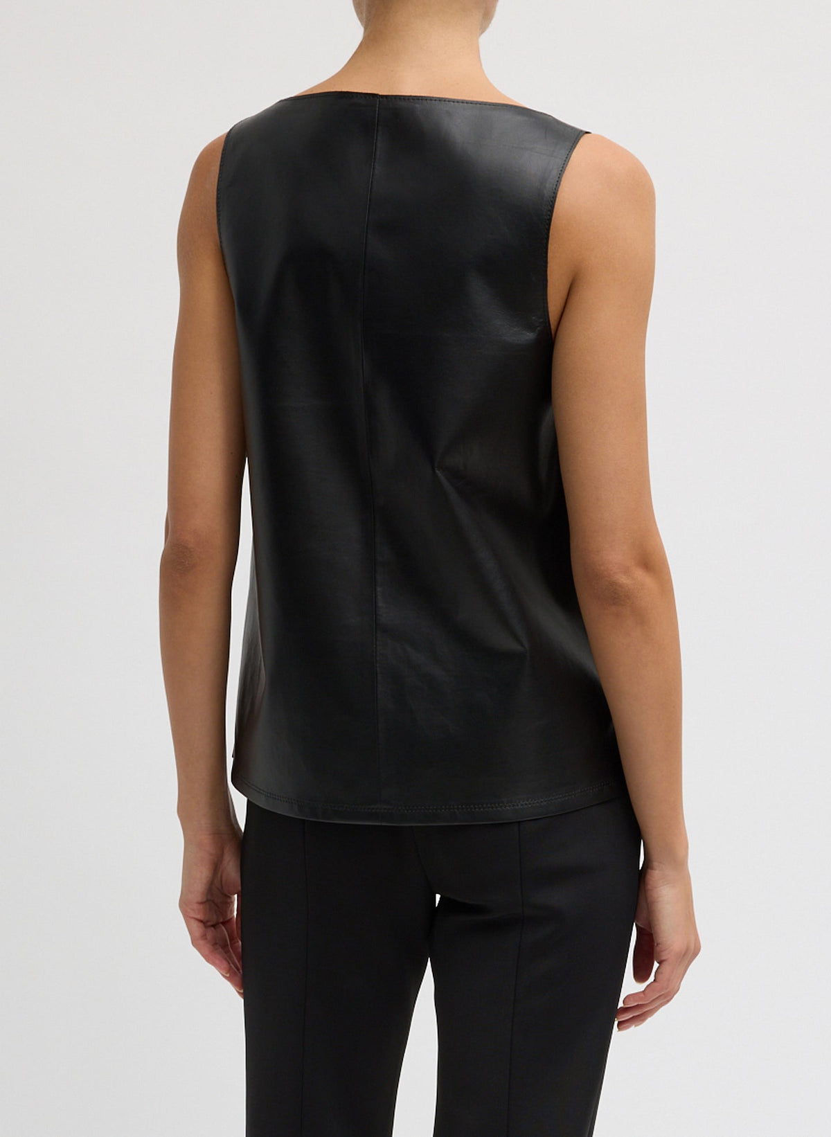 Tibi Light Weight Leather Tank Top