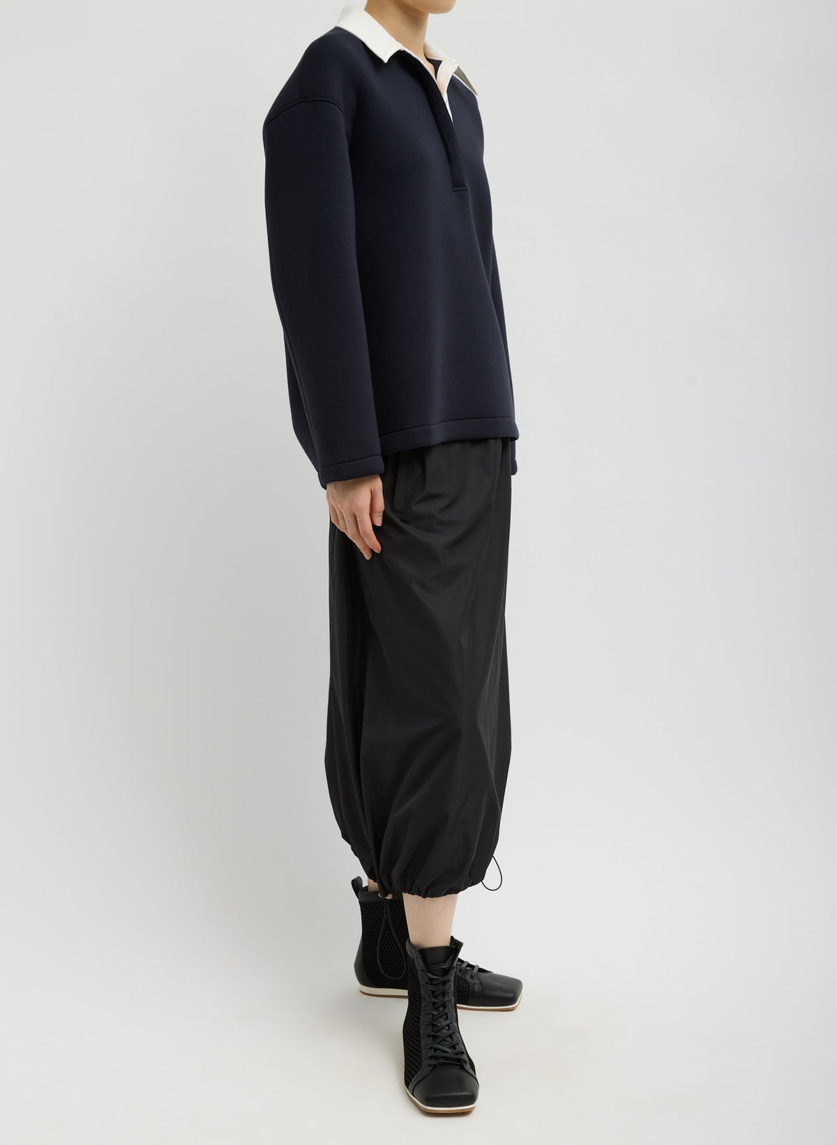 Tibi Italian Sporty Nylon Midi Anorak Skirt